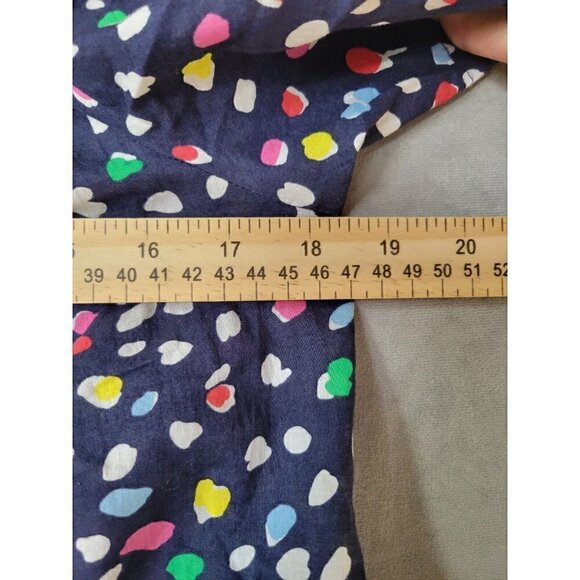 J. Crew Womens 6 Off The Shoulder Top in Ratti Happy Cat Multicolored Polka Dot - Picture 13 of 16